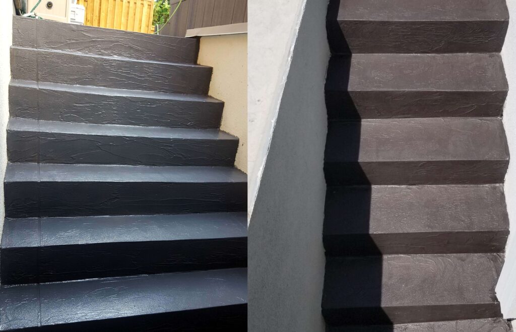 jewel stone steps concrete overlay Mississauga basement walkouts